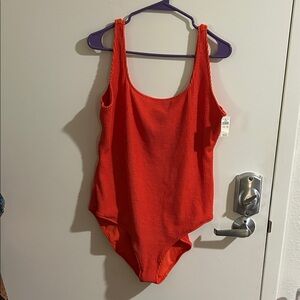 Bright Textured One-Piece Swimsuit